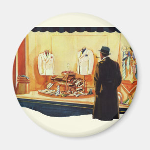 Aimant Magasin de vente au détail d'entreprise vintage, h