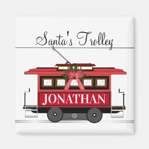 Aimant Magazine de Noël de Père Noël Trolley