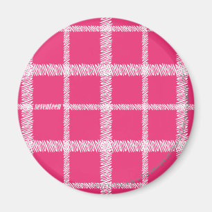 Aimant Magenta de plaid