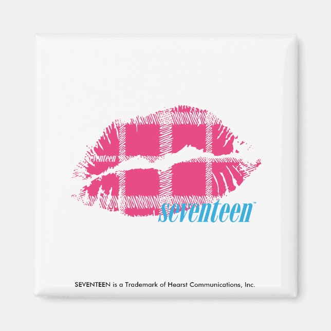Aimant Magenta Plaid (Devant)