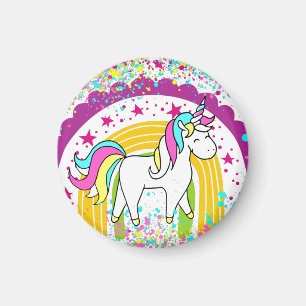Aimant Magic Pretty Pastel Unicorn Rainbow Stars