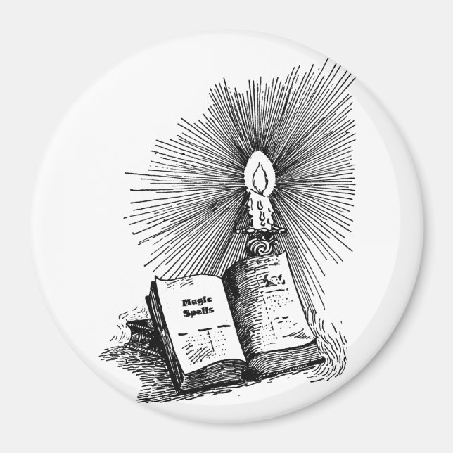 Aimant Magic Spells Livre Bougie (Devant)
