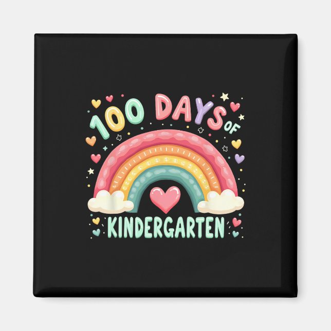 Aimant Magical Rainbow 100 Jours de Professeur de Materne (Devant)