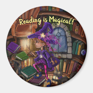 Aimant Magie dans la bibliothèque 'La lecture est magique