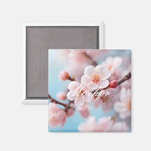 Aimant Magie en fleurs roses