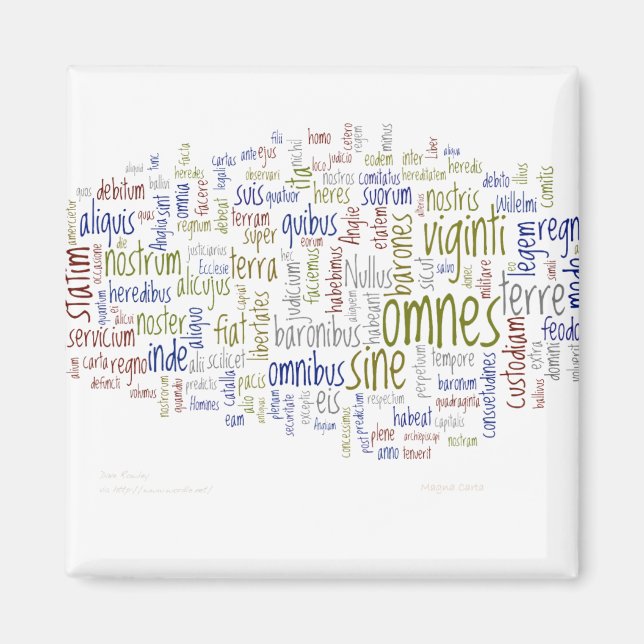 Aimant Magna Carta (latin) (Devant)