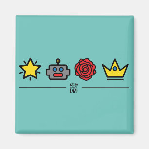 Aimant Magnat bleu Icônes SCK