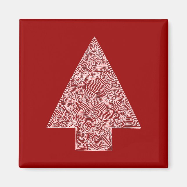 Aimant Magnat d'arbre de Noël moderne (Devant)