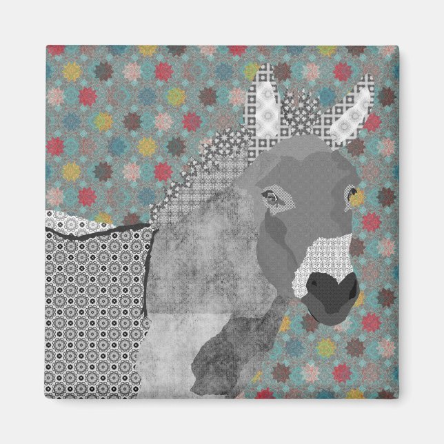 Aimant Magnat d'art noir et blanc de Moses (Devant)