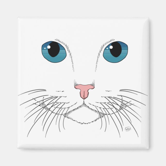Aimant Magnat de chat bleu (Devant)