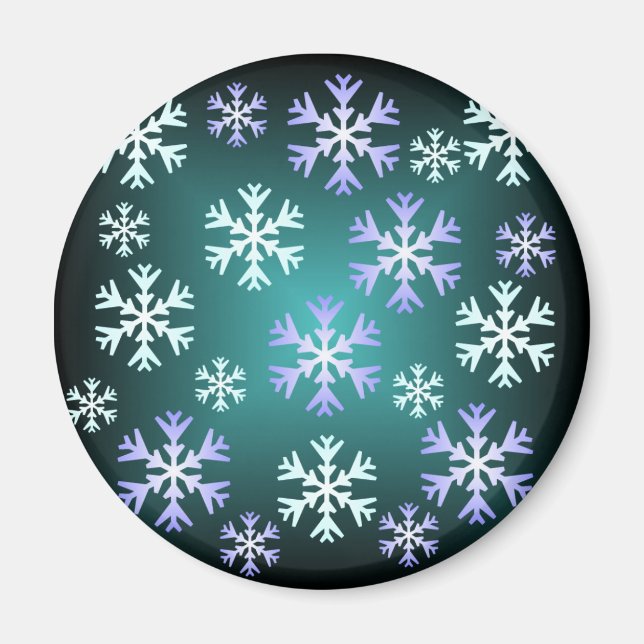 Aimant Magnat de flocon de neige de Noël (Devant)