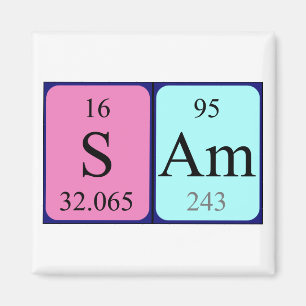 Aimant Magnat de nom de table périodique Sam