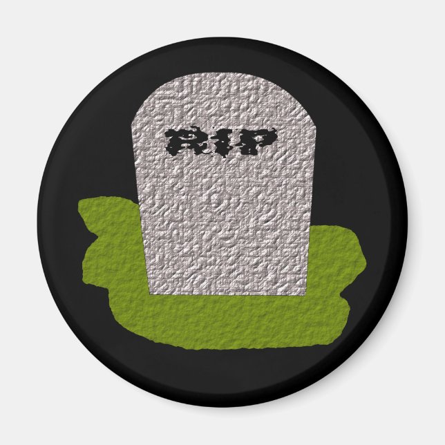 Aimant Magnat de pierre tombale RIP (Devant)