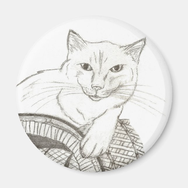 Aimant Magnat de portrait Ragdoll de chat (Devant)