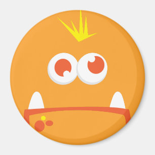 Aimant Magnat de visage de monstre orange