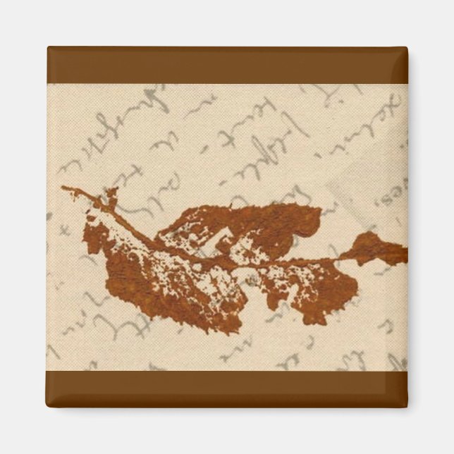 Aimant Magnat d'impression de la nature feuille (Devant)