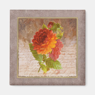 Aimant Magnat d'impression floral Vintage minuscule