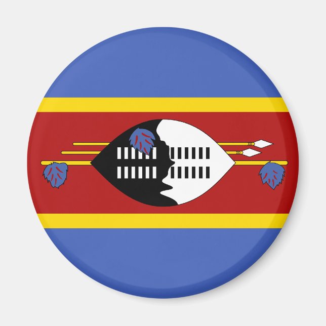 Aimant Magnat du drapeau du Swaziland (Devant)