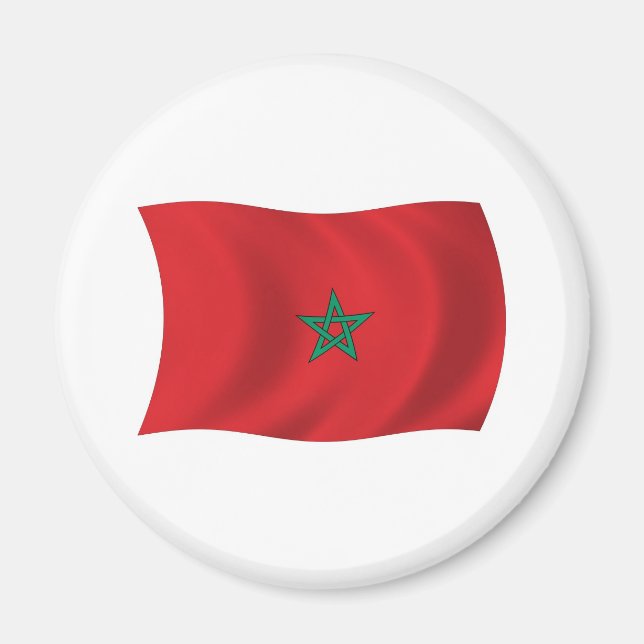 Aimant Magnat du drapeau marocain (Devant)