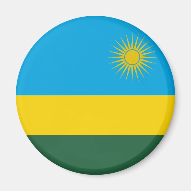 Aimant Magnat du drapeau rwandais (Devant)