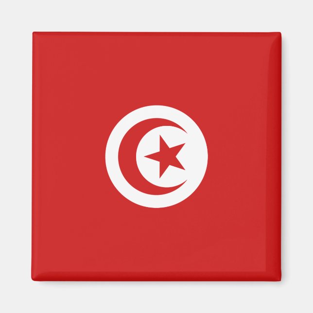 Aimant Magnat du drapeau tunisien (Devant)