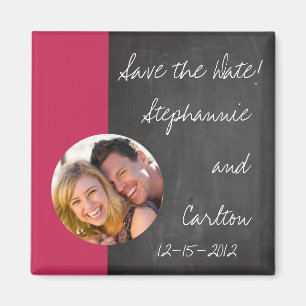 Aimant Magnat du Faire-part Mariage rose du tableau noir