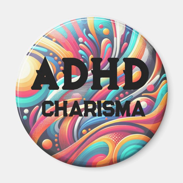 Aimant Magnat graphique ADHD (Devant)