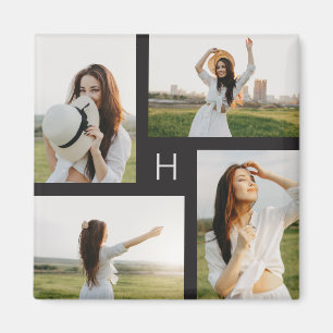 Aimant Magnat photo couleur modifiable des blocs de monog