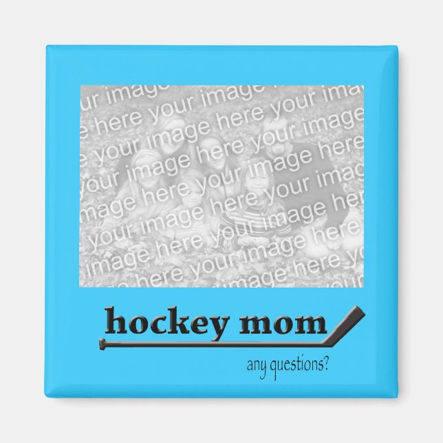 Aimant Magnat photo de maman de hockey (Devant)