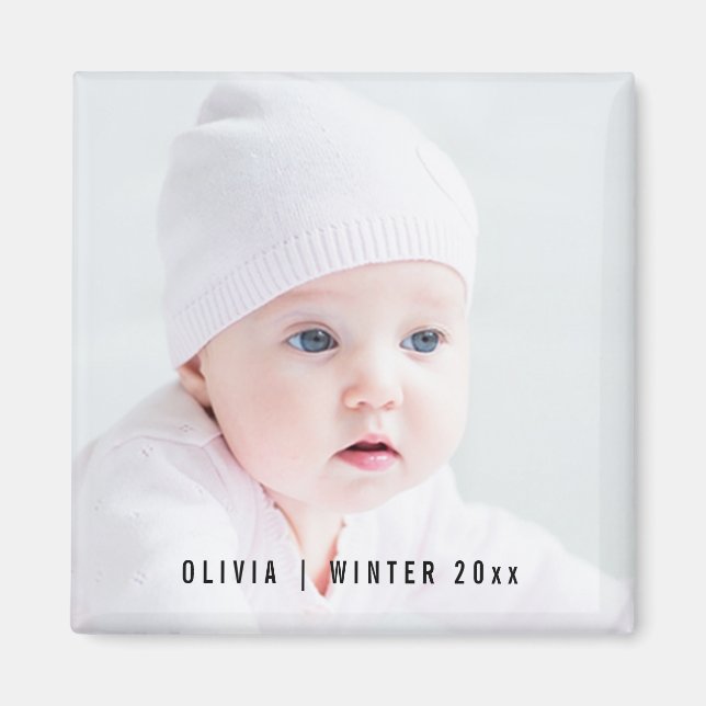 Aimant Magnat photo personnalisé | Remplacement de texte  (Devant)