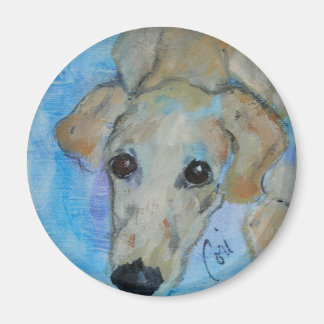Aimant Magnat rond d'art de Chien Chien Chien Chien Saluk