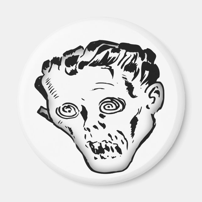 Aimant Magnat rond du monstre fou (Devant)