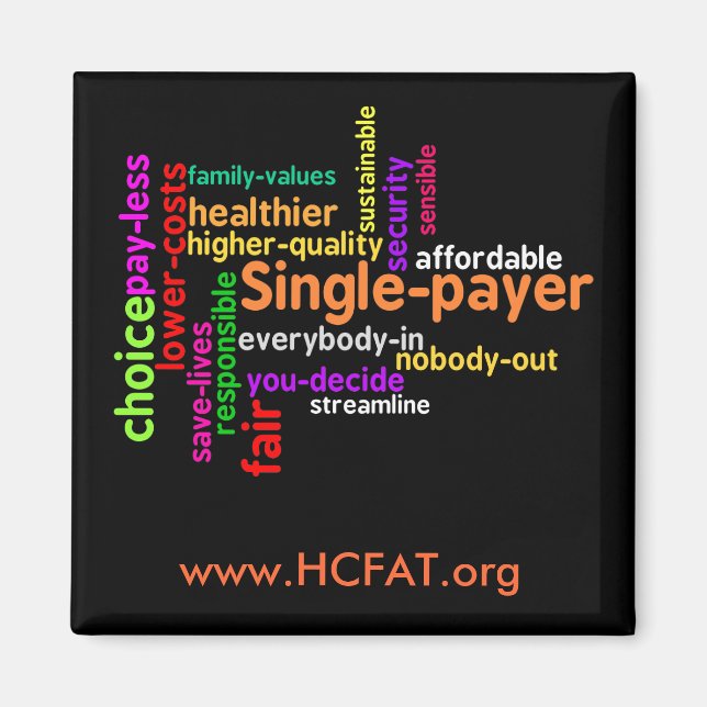 Aimant Magnat Word Cloud (Devant)