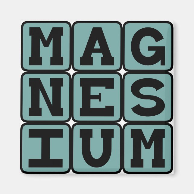 Aimant Magnésium, élément chimique (Devant)