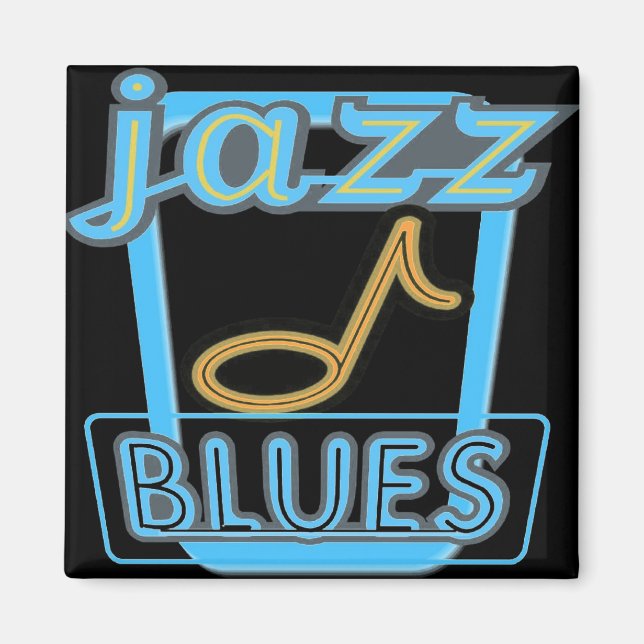 Aimant Magnet-Jazz Blues Musique- (Devant)