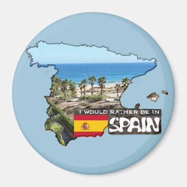 Aimant [Magnet] Je préférerais être en Espagne (Devant)