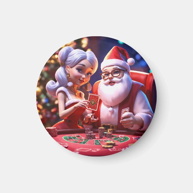 Aimant "Magnets de Noël festifs : Ajouter la fête de Noël (Devant)