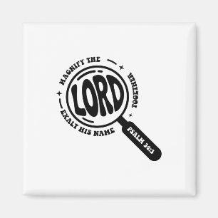 Aimant Magnifiez le Seigneur Verset Biblique Magnifié Vbs