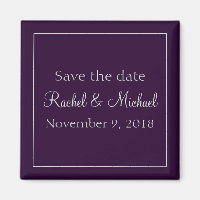 Magnifique Enregistrer la date Plum et Argent