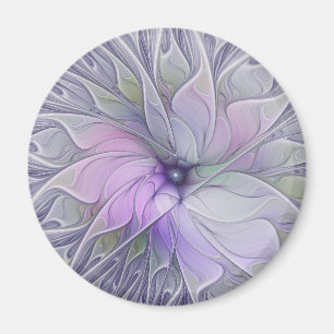 Aimant Magnifique fleur d'art fractal abstrait moderne