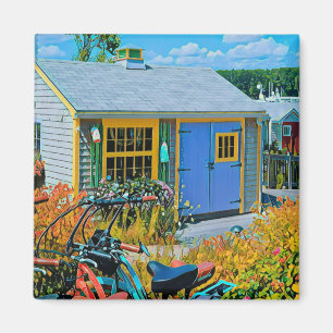 Aimant Magnifique peinture cycliste