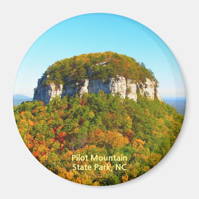 Aimant Magnifique Pilot Mountain State Park NC (Devant)