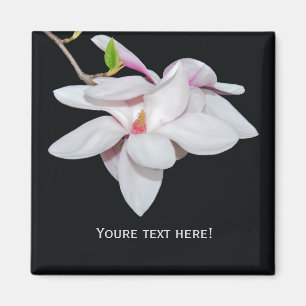 Aimant Magnolia blanc