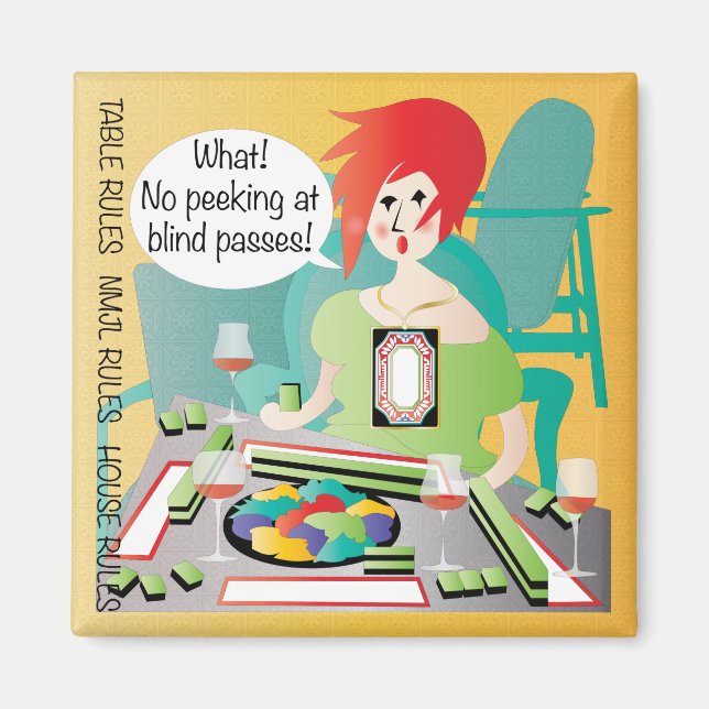 Aimant Mah Jongg Sayings Peek Pass (Devant)