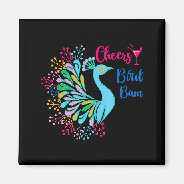 Aimant Mahjong de Pois Acclamations Oiseau Bam Vin de Mah (Devant)