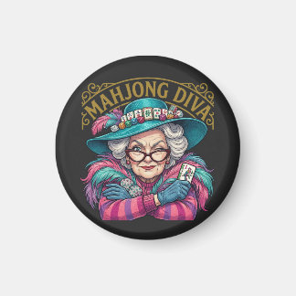 Aimant Mahjong Diva Funny Women's