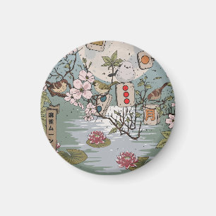 Aimant Mahjong Lever de lune