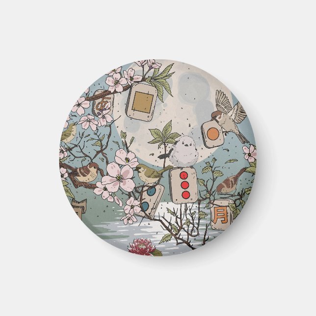 Aimant Mahjong Lever de lune (Devant)