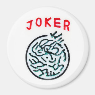 Aimant MahJong symbole du jeu Joker tuile