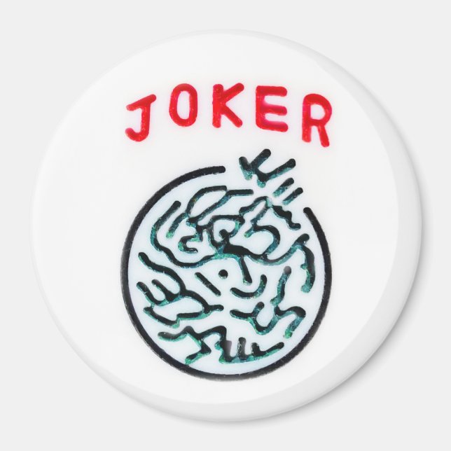 Aimant MahJong symbole du jeu Joker tuile (Devant)